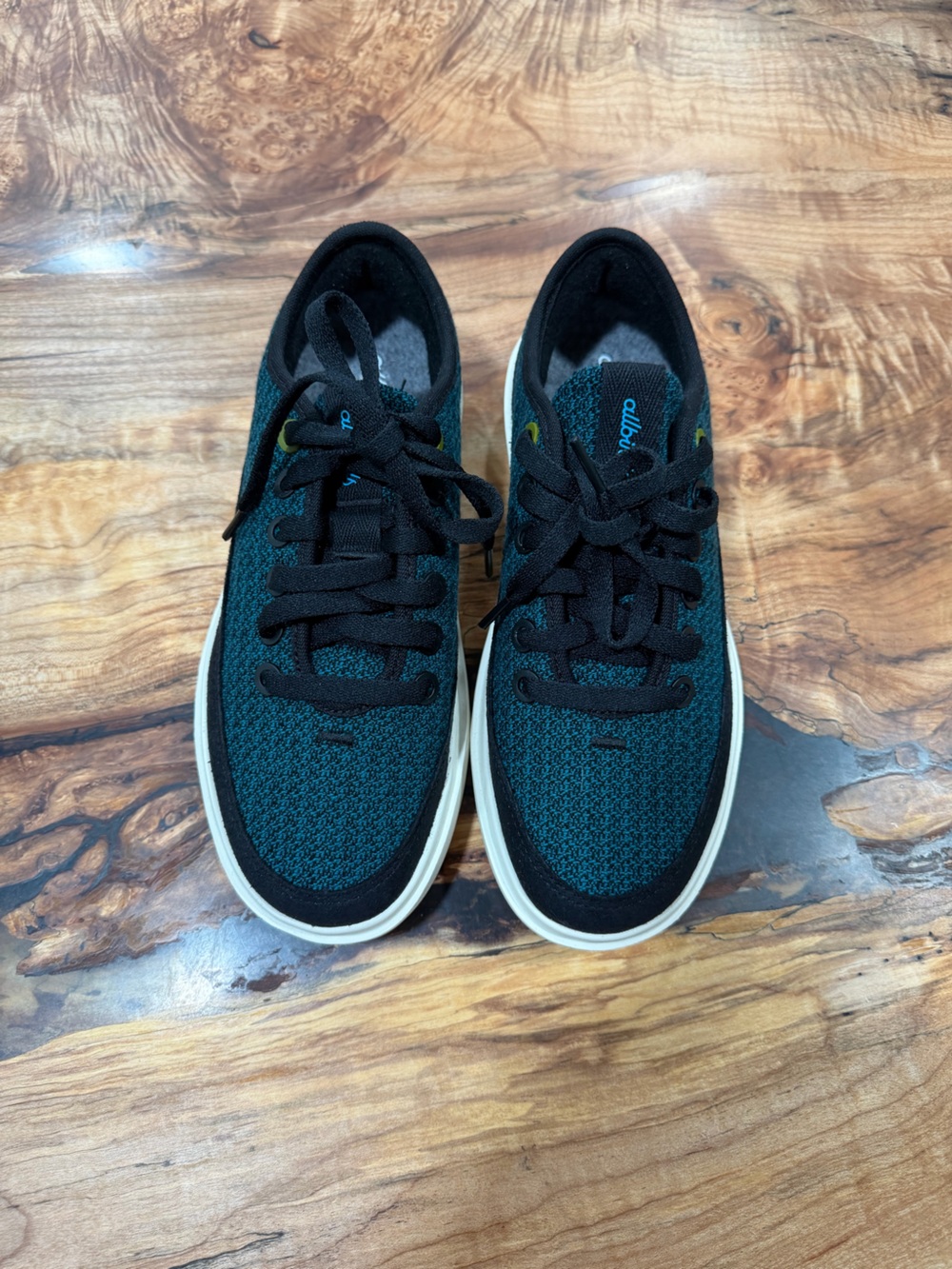 Allbirds Wool Piper Go Lace Up Sneakers Teal Black Women’s